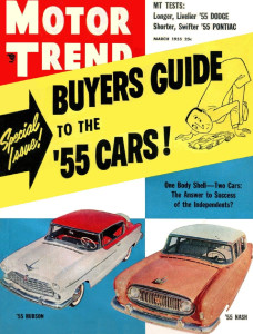 MOTOR TREND 1955 MAR - NEW CARS, AUTORAMA,PACKARD, ANGLIA, DODGE, PONTIAC SC